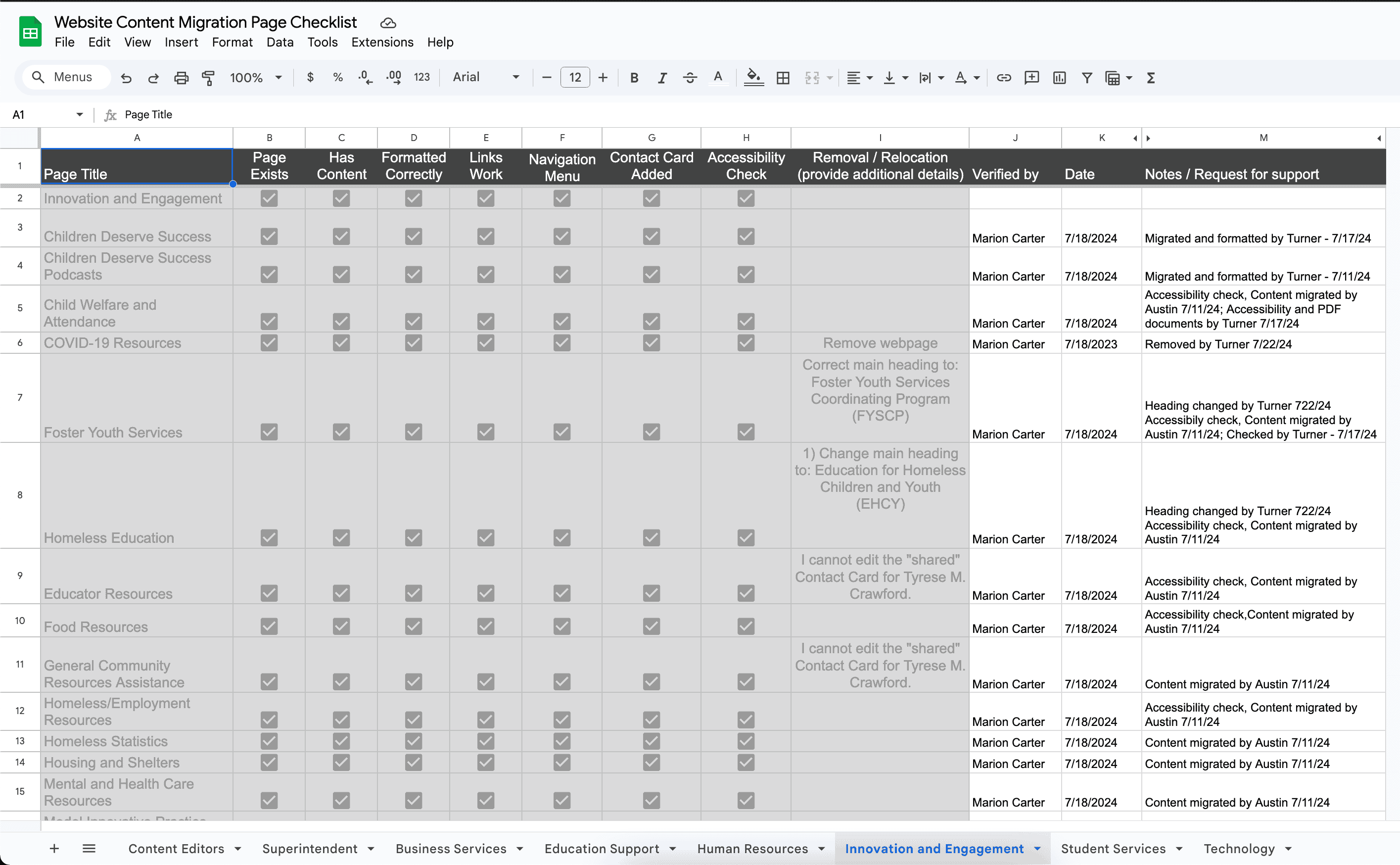migration checklist